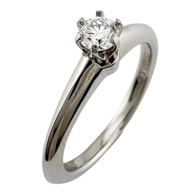 ティファニー ソリティア リング 指輪 6.5号 Pt950プラチナ ダイヤモンド レディース TIFFANY&Co. 中古
