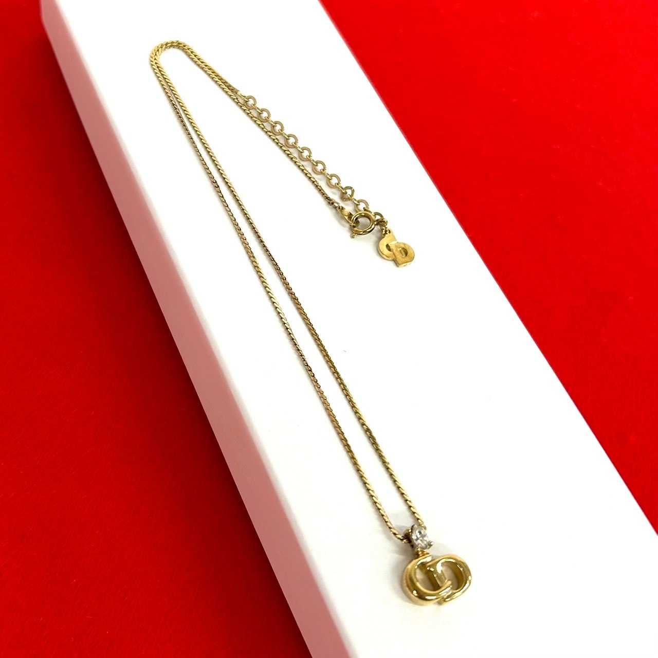 Christian Dior ディオール CD ロゴ GP ネックレス ゴールド
 93891
