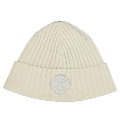 Chrome Hearts Cashmere CH Plus Patch Beanie "White"