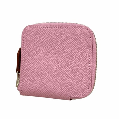 【6ke5699】エルメス コインケース アザップコンパクトミニシルクイン ヴォーエプソン モーヴシルベストル シルバー金具 U刻印【中古】レディース