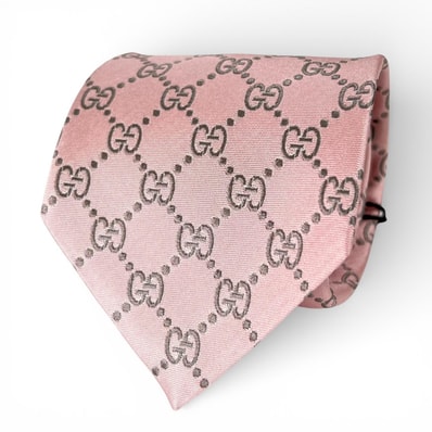 極美品 グッチ ネクタイ ピンク メンズ 499695