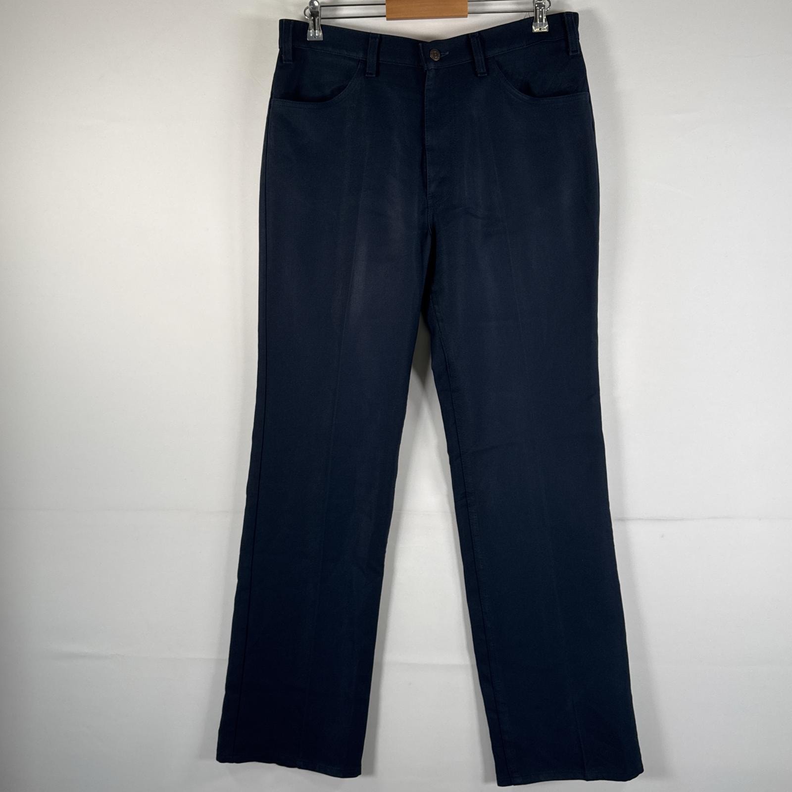 古着 80's/80年代 ヴィンテージ リーバイス Levi's スラックスパンツ ランチャーパンツ フレア ブーツカット ポリエステル  42TALON w36 L33  ネイビー メンズ