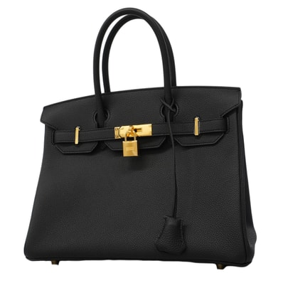 ★最終価格★SALE【6fa1924-g】エルメス ハンドバッグ バーキン30 トゴ ブラック ゴールド金具 G刻印【中古】レディース