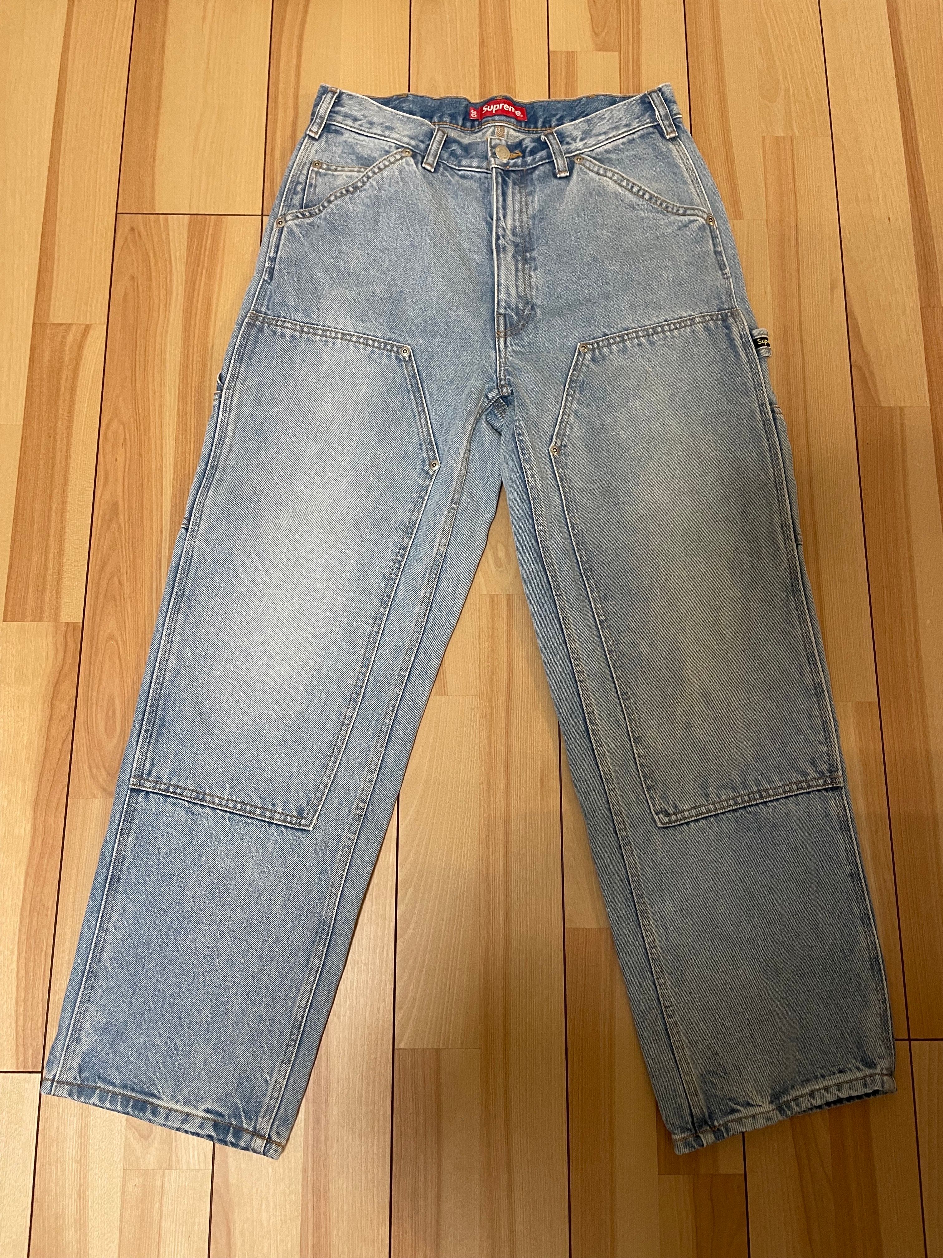 Supreme Double Knee Painter Pant "Washed Blue" (23SS)