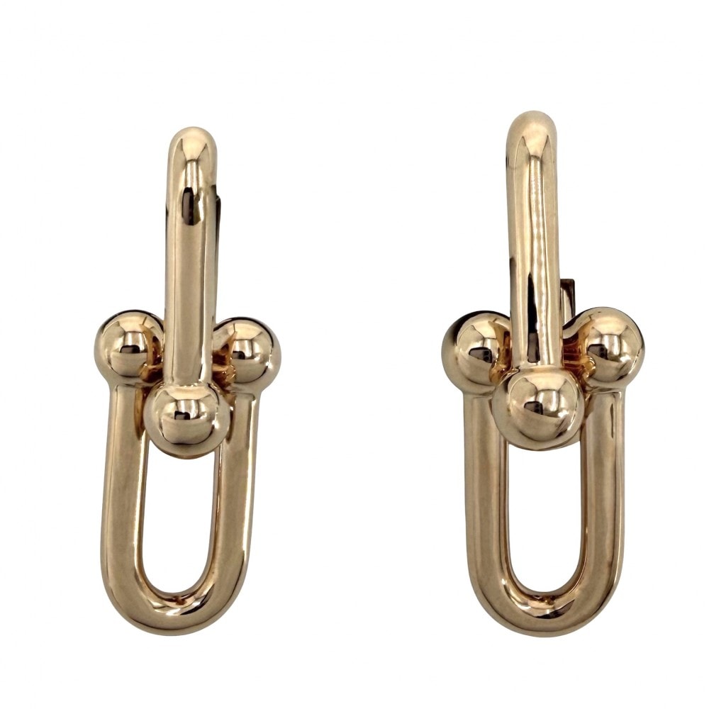 TIFFANY&Co. ティファニー ピアス ハードウェア ラージリンク ジュエリー アクセサリー Au750 18金PG K18ピンクゴールド    レディース 約11.3g 美品【中古品】