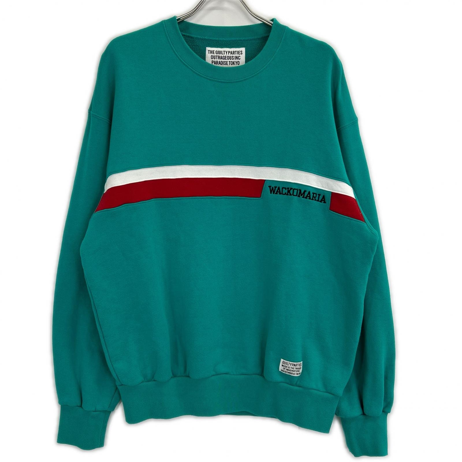 ワコマリア WMC-SS11 24FW グリーン MIDDLE WEIGHT SWEAT SHIRT L