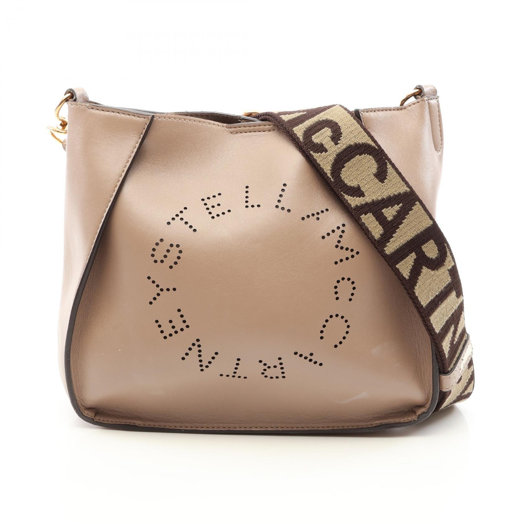 ステラマッカートニー Stella McCartney ステラロゴ クロスボディ ショルダーバッグ バッグ フェイクレザー レディース ベージュ系 700073 【中古】