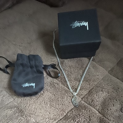 Stussy Spring 24 Jewelry Swirly S Chain Necklace "Sterling Silver"