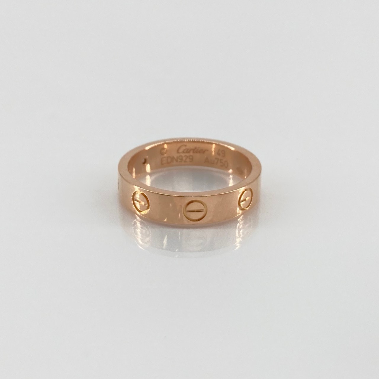 CARTIER(カルティエ) ミニ ラブ ダイヤモンド付 Au750 #8.5号 リング・指輪 4g