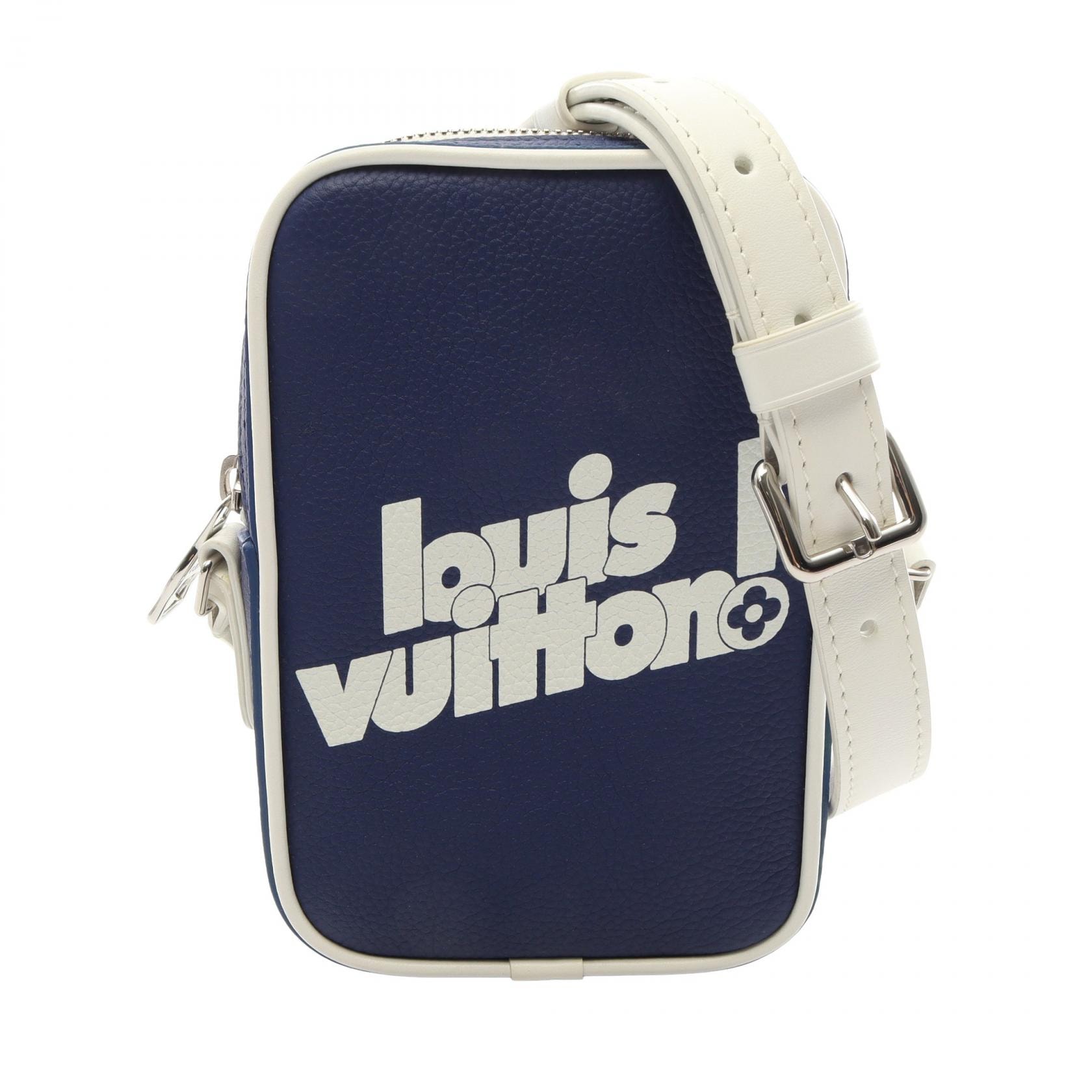 ルイ・ヴィトン LOUIS VUITTON ダヌーブPPM エブリデイLV ショルダーバッグ バッグ レザー メンズ ネイビー系 / ホワイト系 M45893 【中古】
