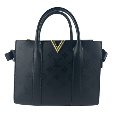 ルイ ヴィトン LOUIS VUITTON ハンドバッグ ショルダーバッグ ヴェリー オープントート レザー ブラック ゴールド レディース M53648【中古】 z9289