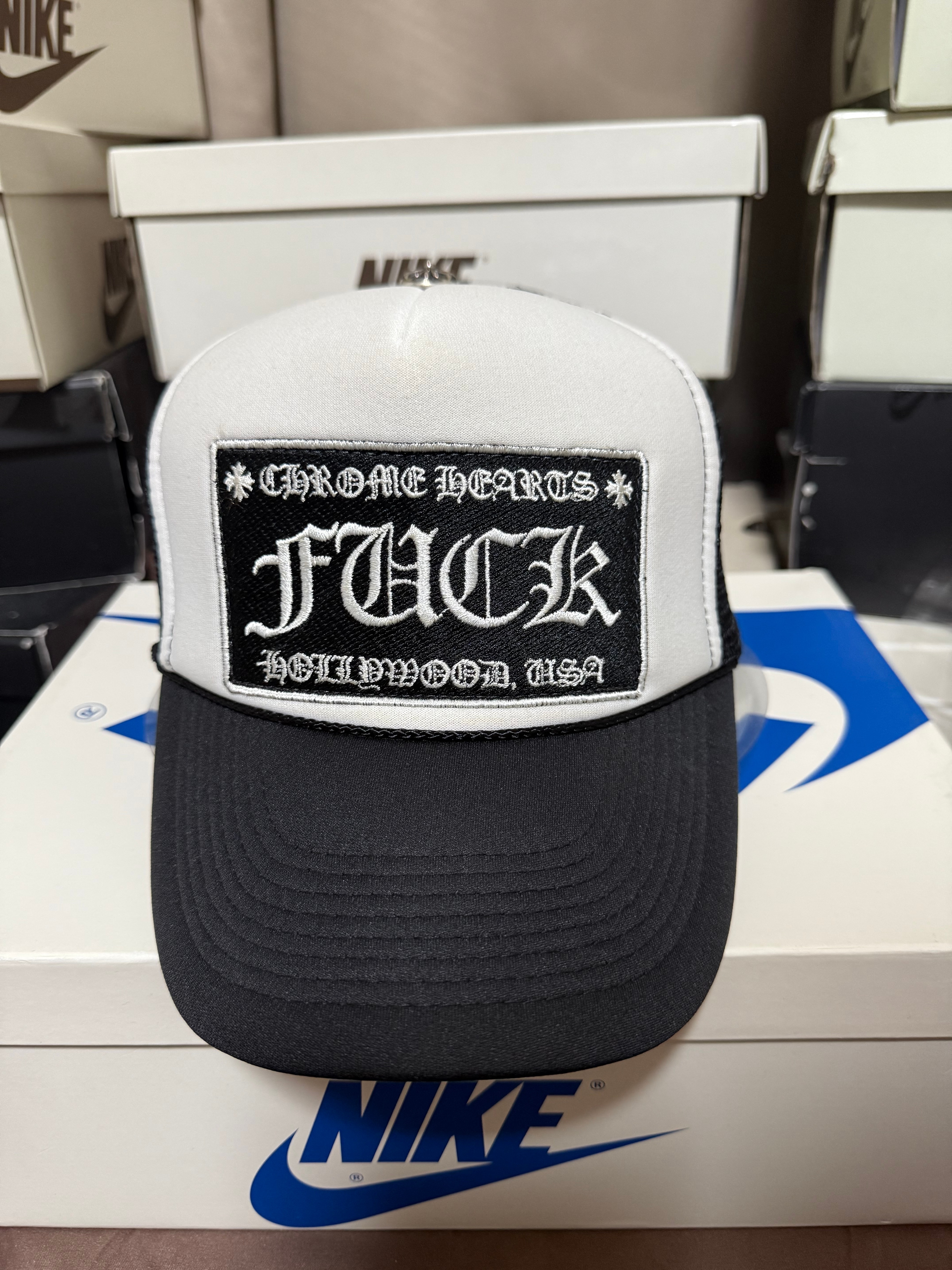 Chrome Hearts Trucker Cap CH "Black/White"