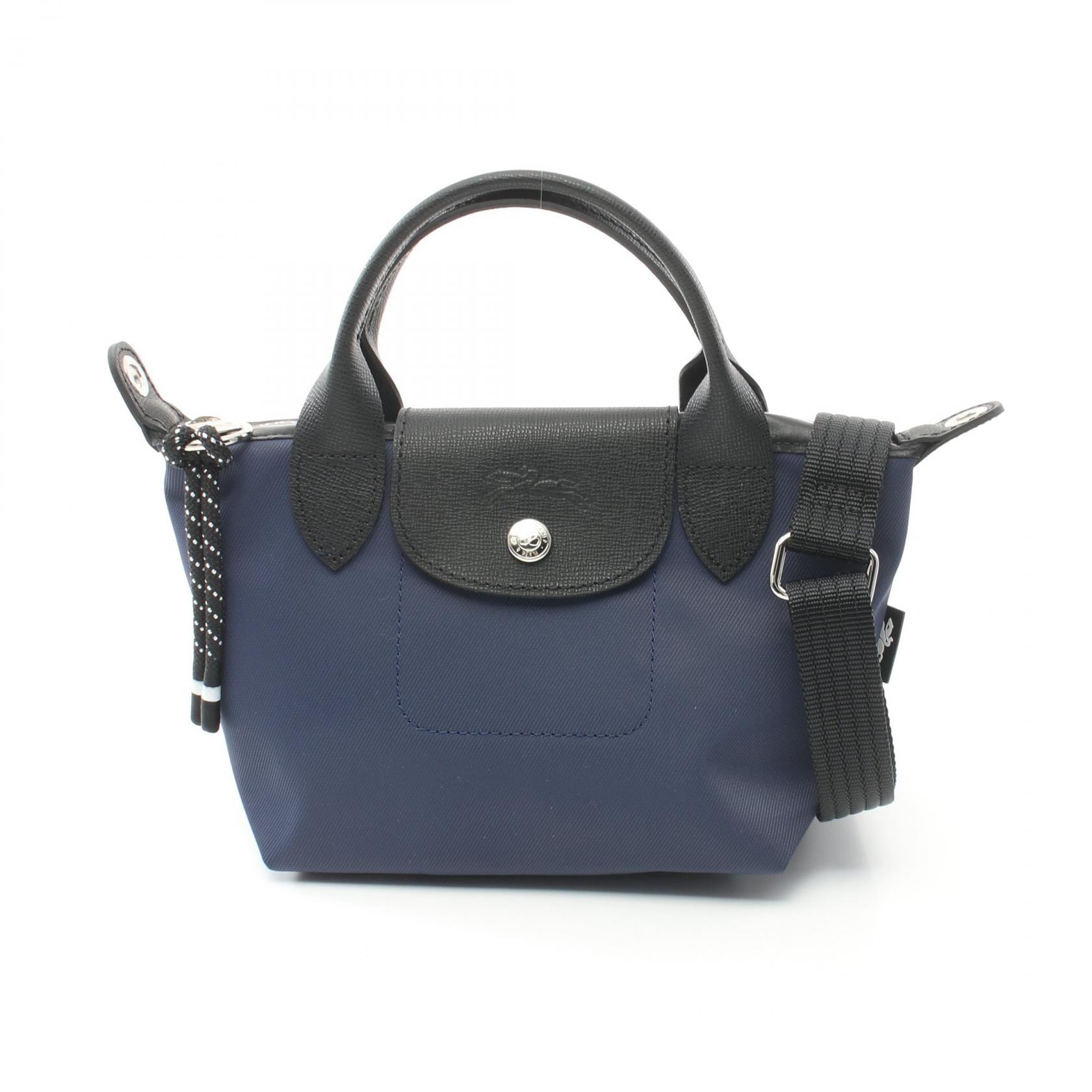 ロンシャン Longchamp ル プリアージュ エナジー XS ハンドバッグ バッグ キャンバス レザー レディース ネイビー系 / ブラック系 L1500HSR006 【新品】