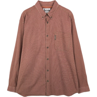 古着 00年代 コロンビア Columbia 長袖 ボタンダウンチェックシャツ メンズL相当/eaa662590
