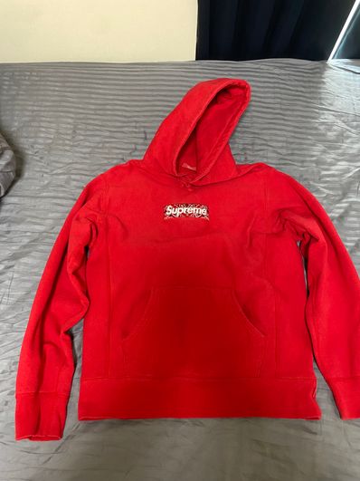 Supreme Bandana Box Logo Hooded Sweatshirt "Red"