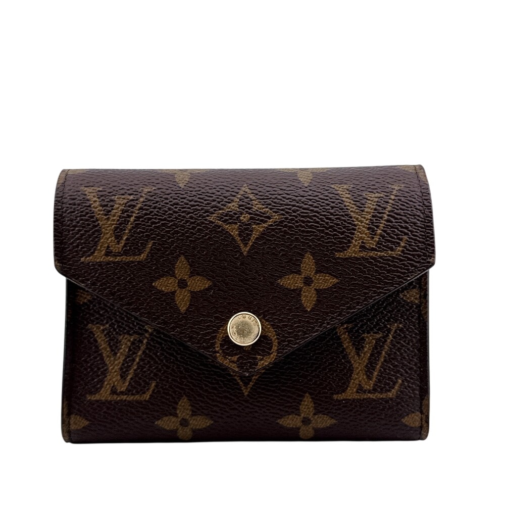 ルイヴィトン LOUIS VUITTON 三つ折り財布 モノグラム ポルトフォイユヴィクトリーヌ M62472 ブラウン