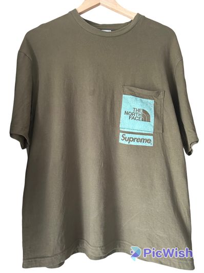 Supreme x The North Face Printed Pocket Tee "Olive"