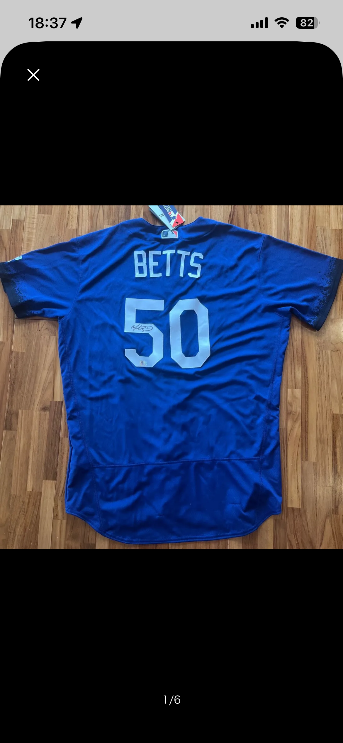 A (未使用に近い)】ドジャース 直筆サインユニフォーム ムーキー