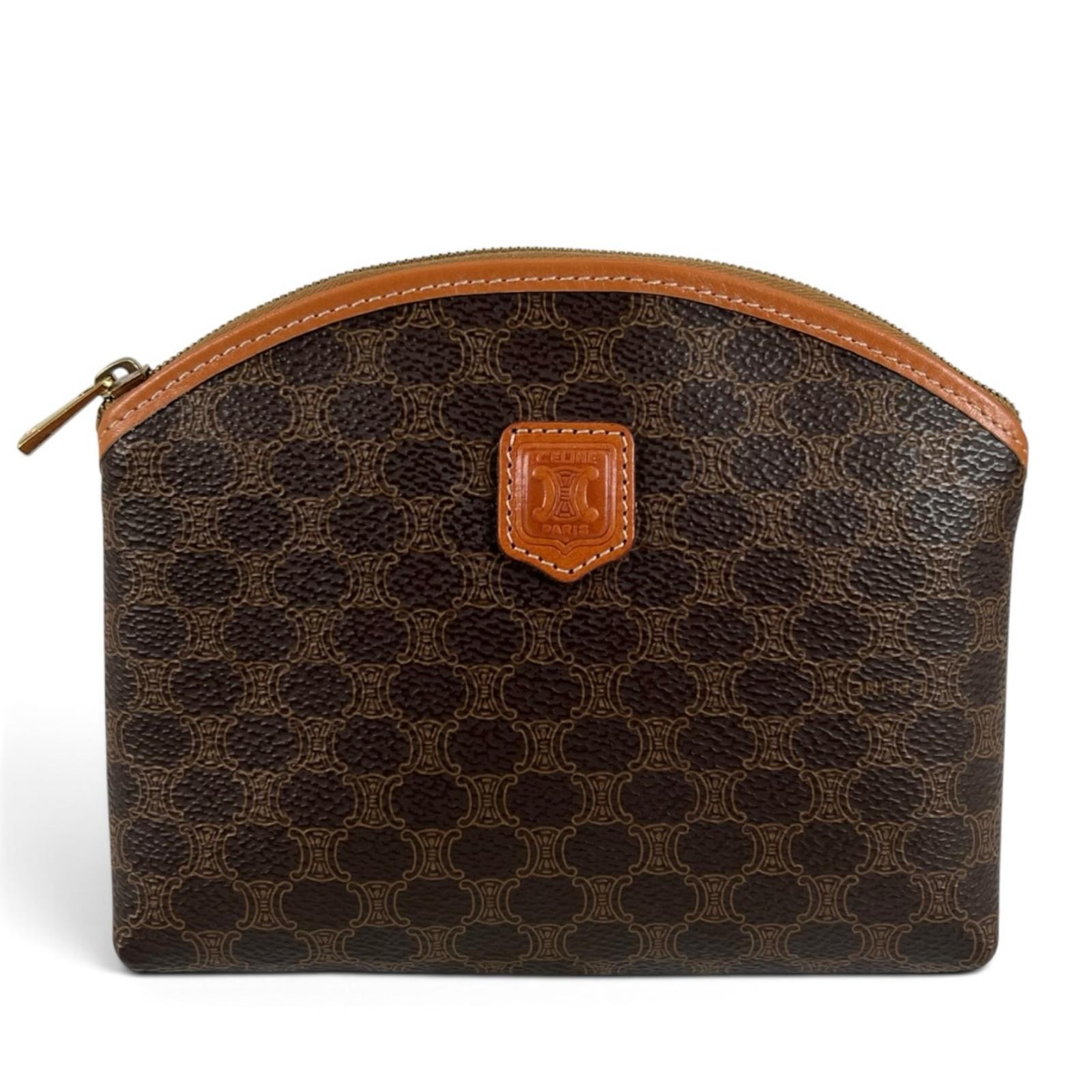 極美品 セリーヌ ポーチ ブラウン レディース