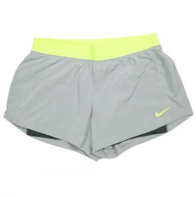 NIKE ナイキ DRI-FIT ツートーントレーニングショートパンツ 613633-066 M グレー/ライムグリーン ショーツ RUNNING ボトムス g24164