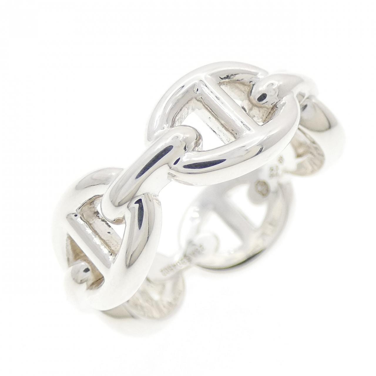 Hermes Chaine D'ancre Enchainee Ring PM "Silver"