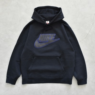 Supreme / Nike® Leather Appliqué Hooded Sweatshirt "Black"