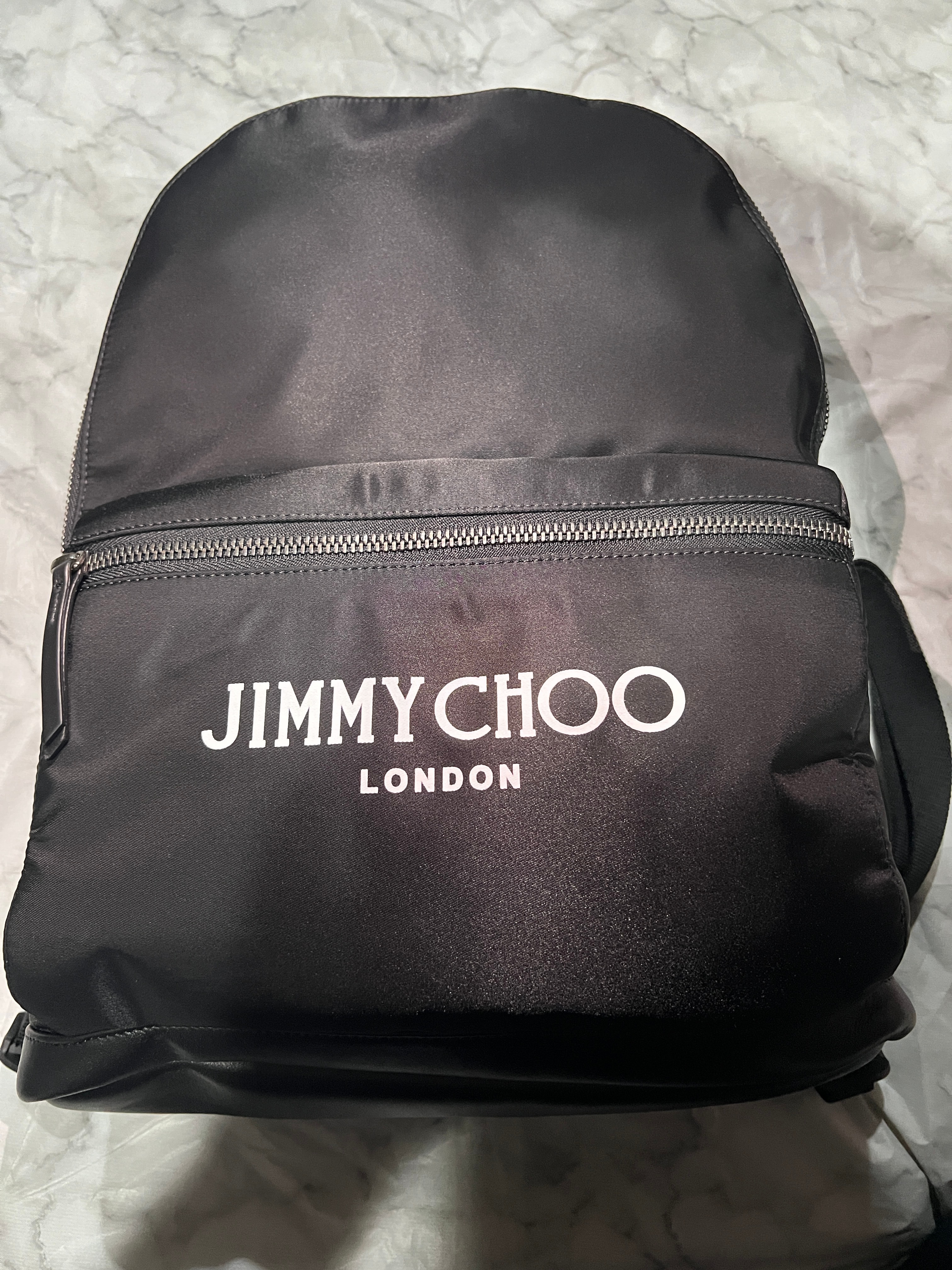 Jimmy Choo Wilmer Nylon Backpack With Jimmy Choo Logo "Black"