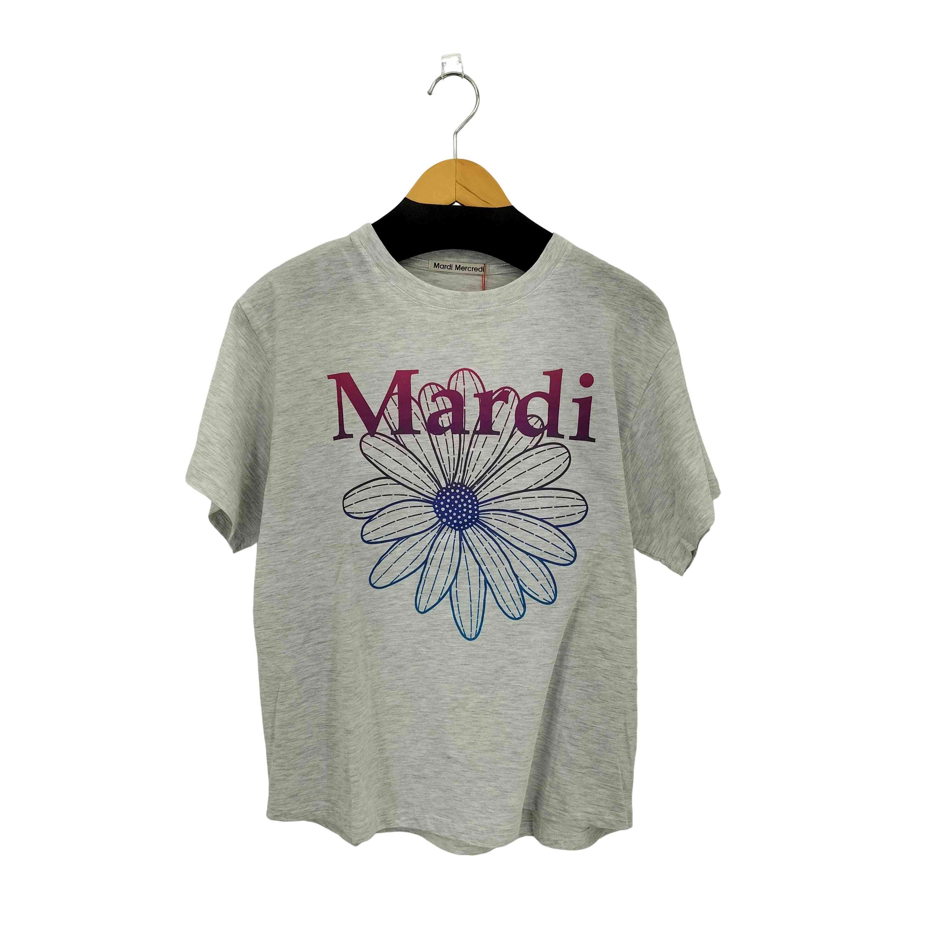 ロゴプリント 花柄 クルーネックTシャツ【1141597226646】