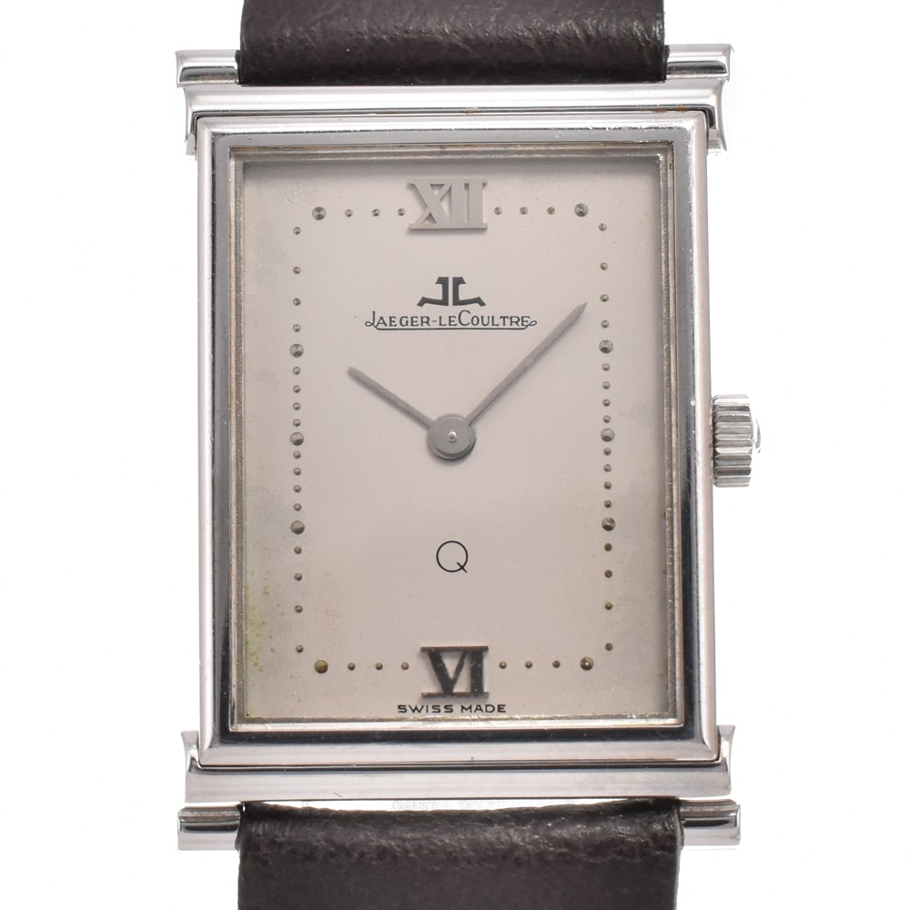 ジャガー・ルクルト JAEGER-LECOULTRE 160.006.8 ヴィンテージ レクタンギュラー グレー クォーツ レディース 良品 腕時計 Y#146693