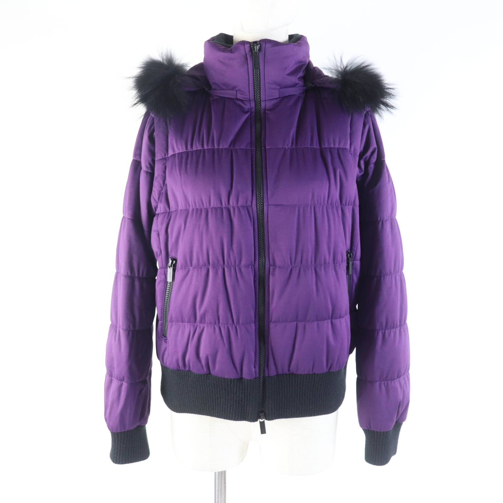 美品 バーバリーゴルフ ダウンジャケット パープル 2 E6F64-240-37