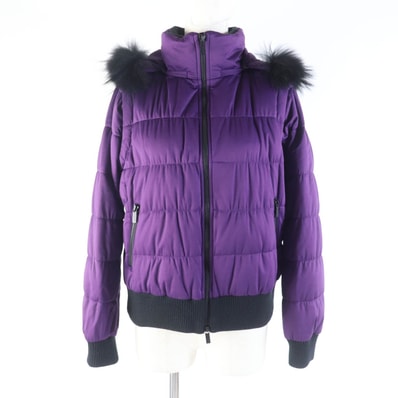 美品 バーバリーゴルフ ダウンジャケット パープル 2 E6F64-240-37