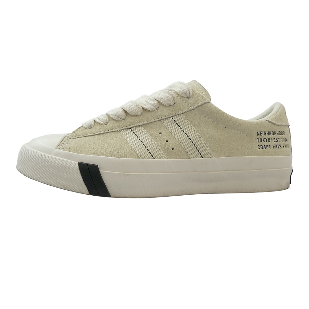NEIGHBORHOOD ネイバーフッド スニーカー 25260PKN-FWM01 ROYAL PLUS SUEDE LO ローカット スニーカー オフホワイト ベージュ系 25.5cm【中古】
