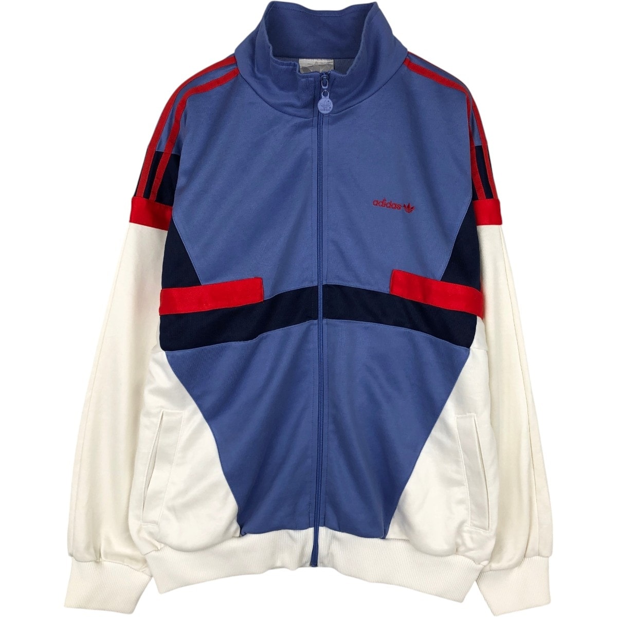 古着 80年代 アディダス adidas トレフォイルロゴ ジャージ トラックジャケット メンズL相当 ヴィンテージ/eaa676311