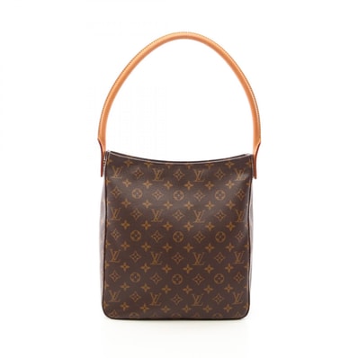 ルイ・ヴィトン LOUIS VUITTON ルーピングGM ショルダーバッグ バッグ PVCコーティングキャンバス レザー モノグラム レディース ブラウン系 M51145 【中古】