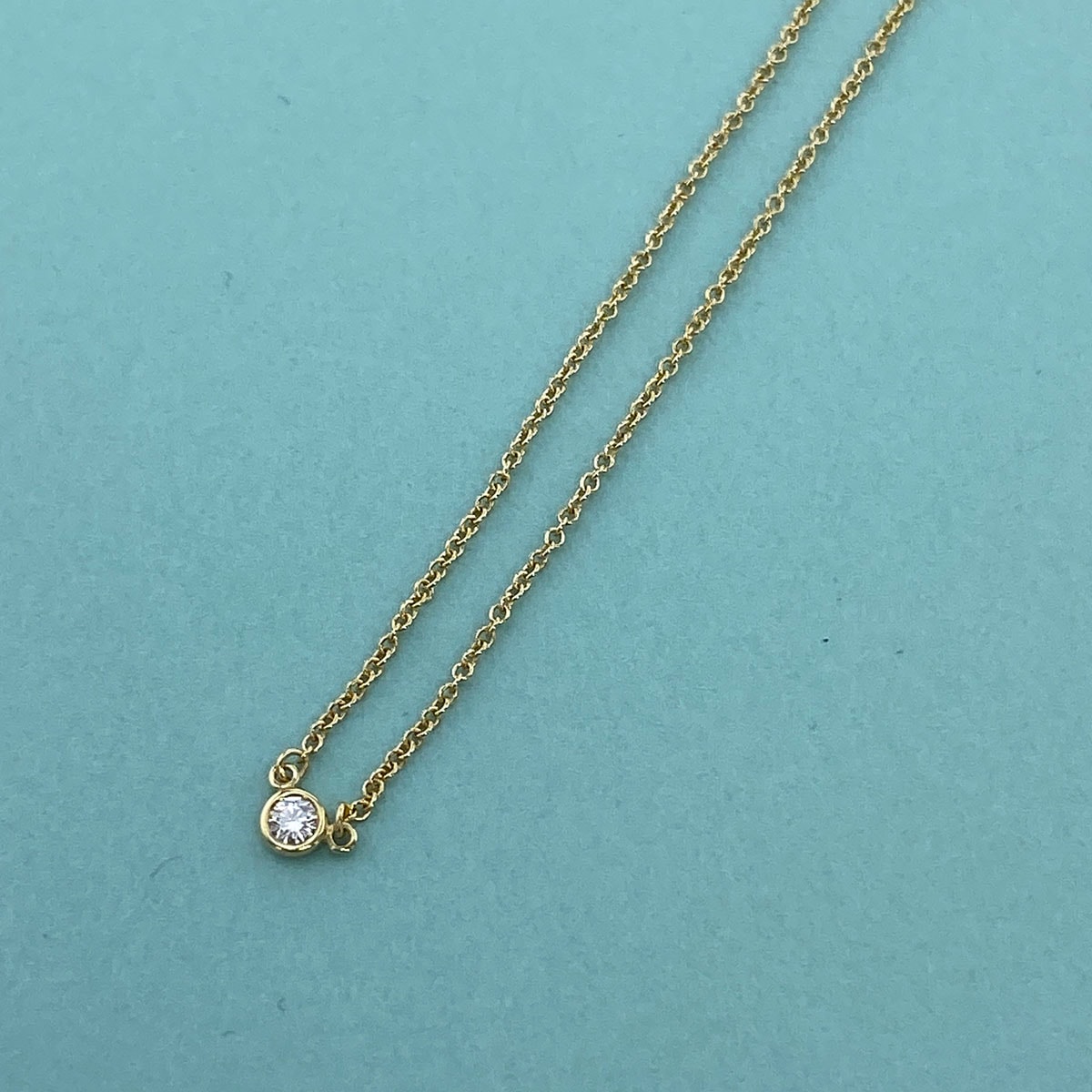 TIFFANY&Co. ティファニー ダイヤモンド バイザヤード ネックレス 750YG ネックレス K18イエローゴールド イエローゴールド  レディース【中古】