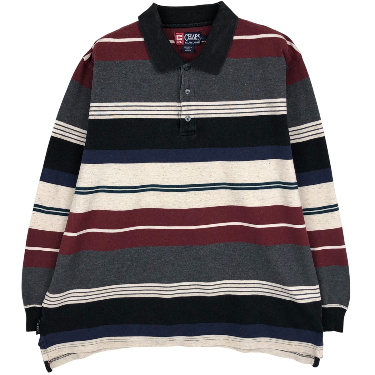 古着 ラルフローレン Ralph Lauren CHAPS チャップス 長袖 ポロシャツ メンズL相当/eaa616677