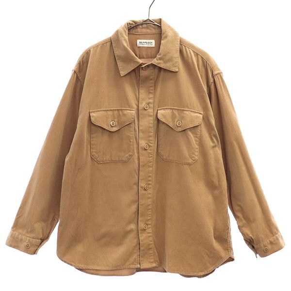 BEAMS BOY ビームスボーイ 長袖 コーデュロイシャツ ピンク