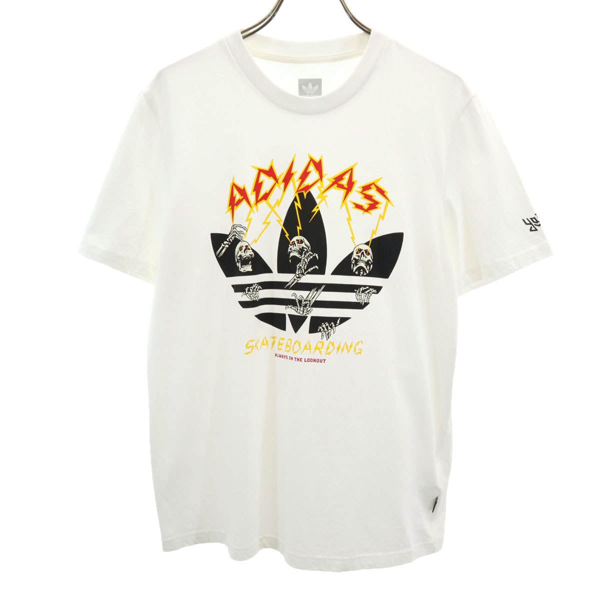 adidas Originals アディダスオリジナルス Skateboarding ヤイア トレフォイルロゴ 半袖 Tシャツ S ホワイト