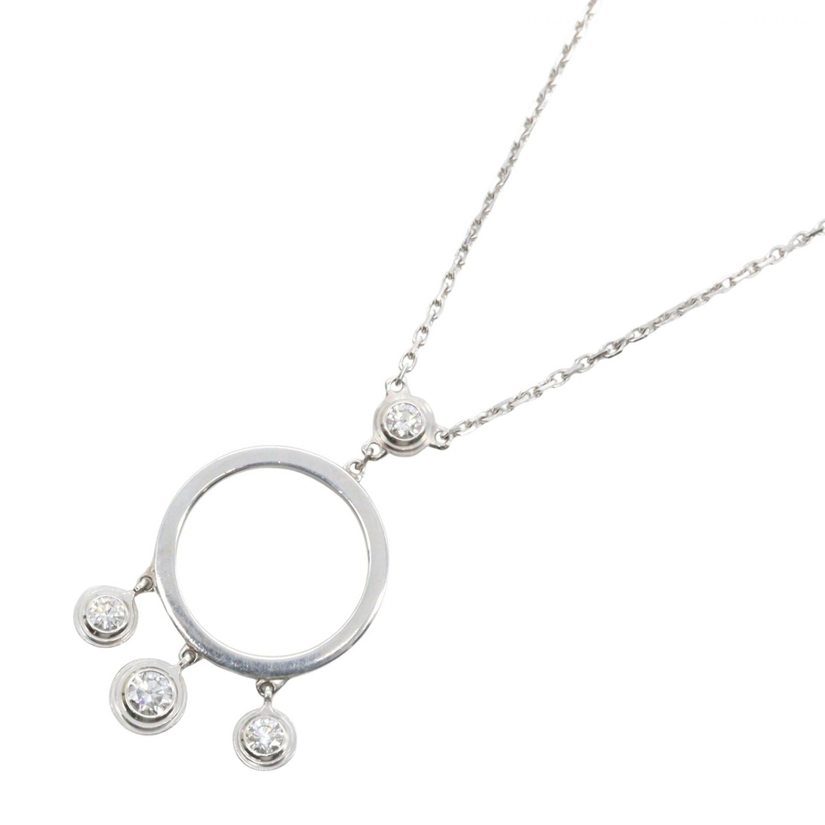 カルティエ CARTIER ディアマンレジェ 4PD ネックレス ネックレス ジュエリー K18WG(ホワイトゴールド) ダイヤモンド レディース シルバー系 / クリア系 B3045100 【中古】