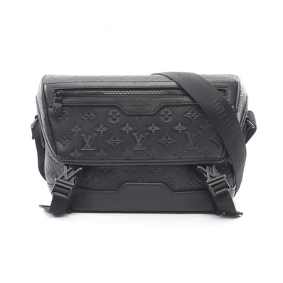 ルイ・ヴィトン LOUIS VUITTON メッセンジャー ヴォワヤージュPM モノグラムシャドウ ショルダーバッグ バッグ レザー モノグラム・シャドウ メンズ ブラック系 M25121 【中古】