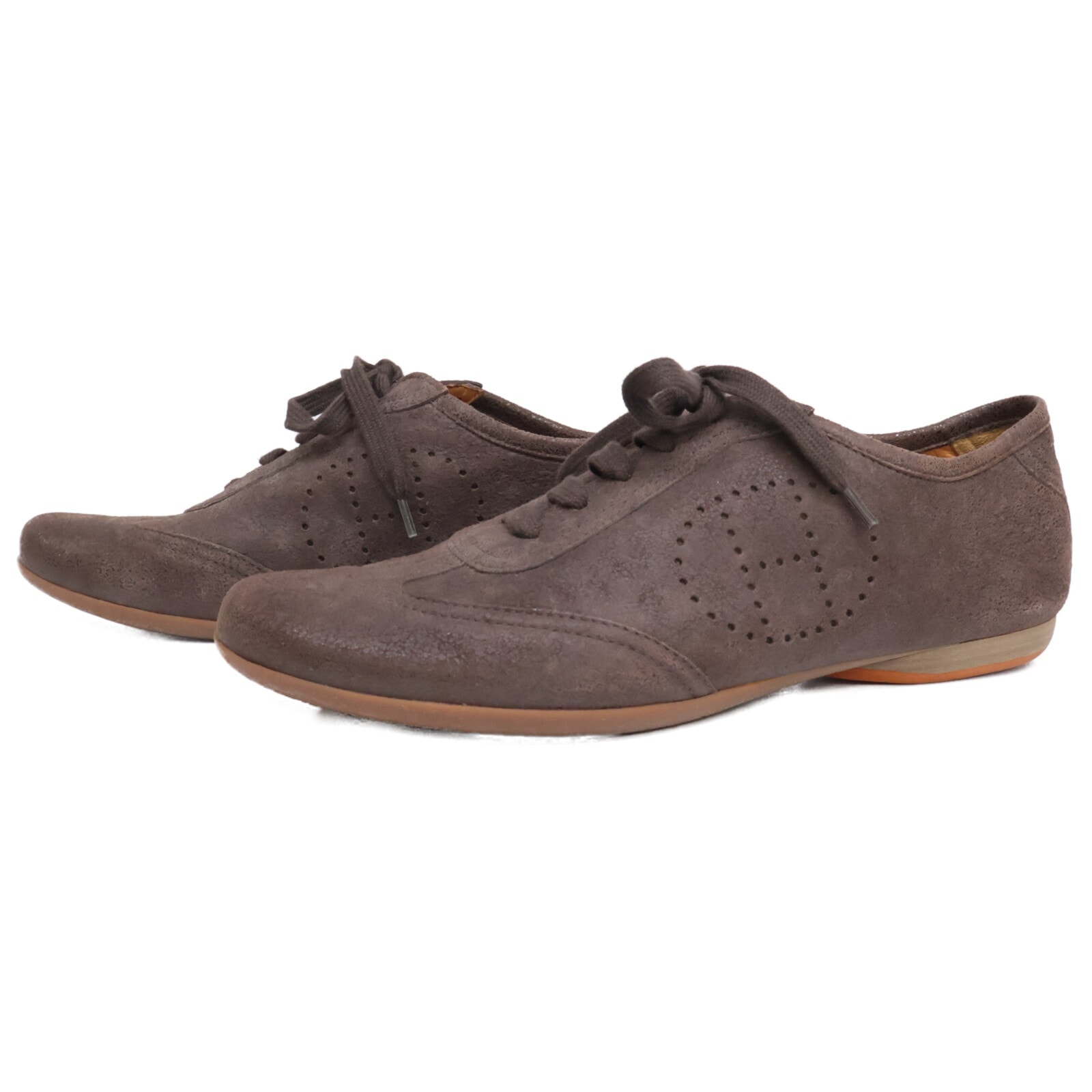 エルメス クイック エブリン パンチングロゴ レザー スニーカー 38 1/2