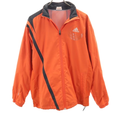 adidas アディダス ジップジャケット L オレンジ系 裏メッシュ