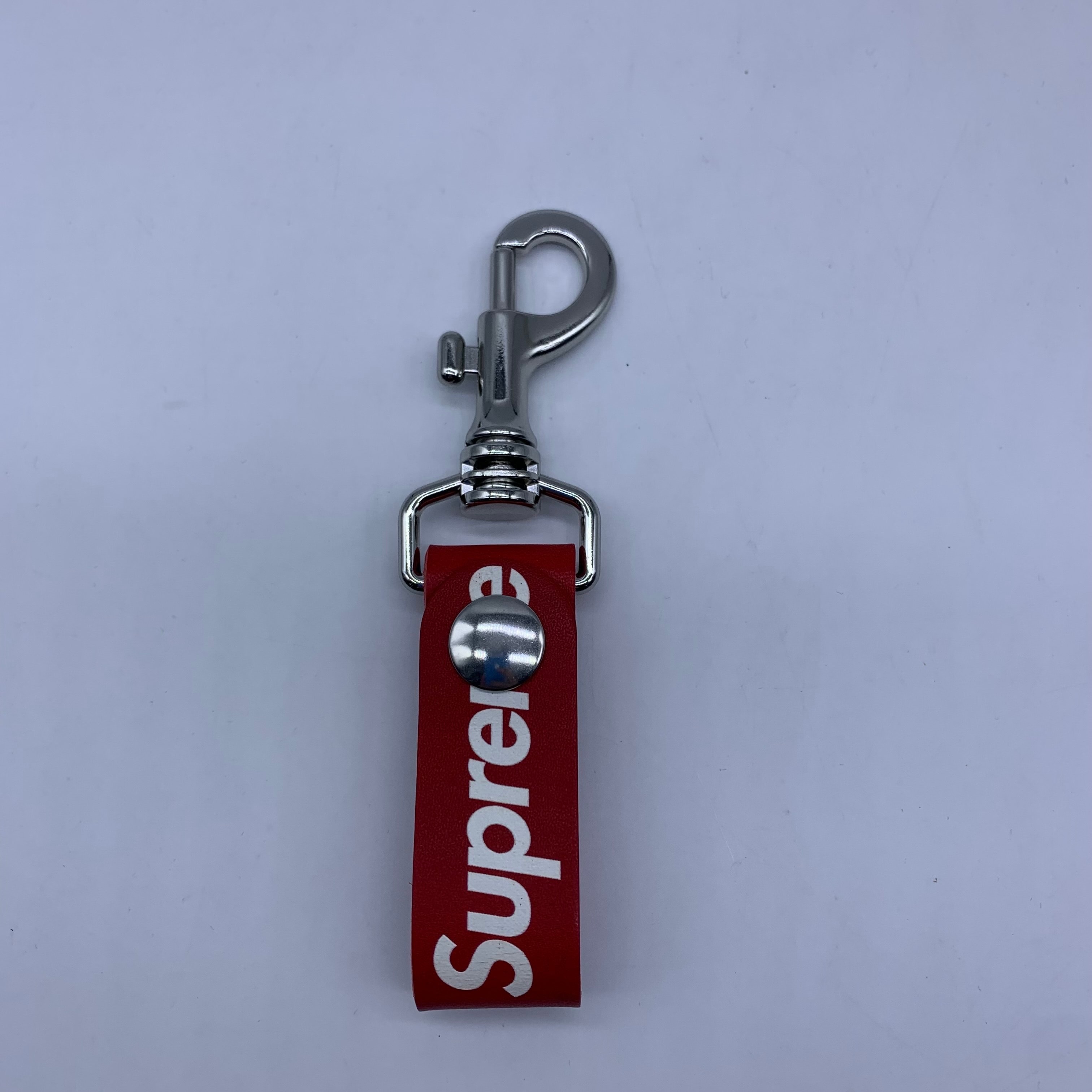 Supreme Leather Key Loop "Red"
