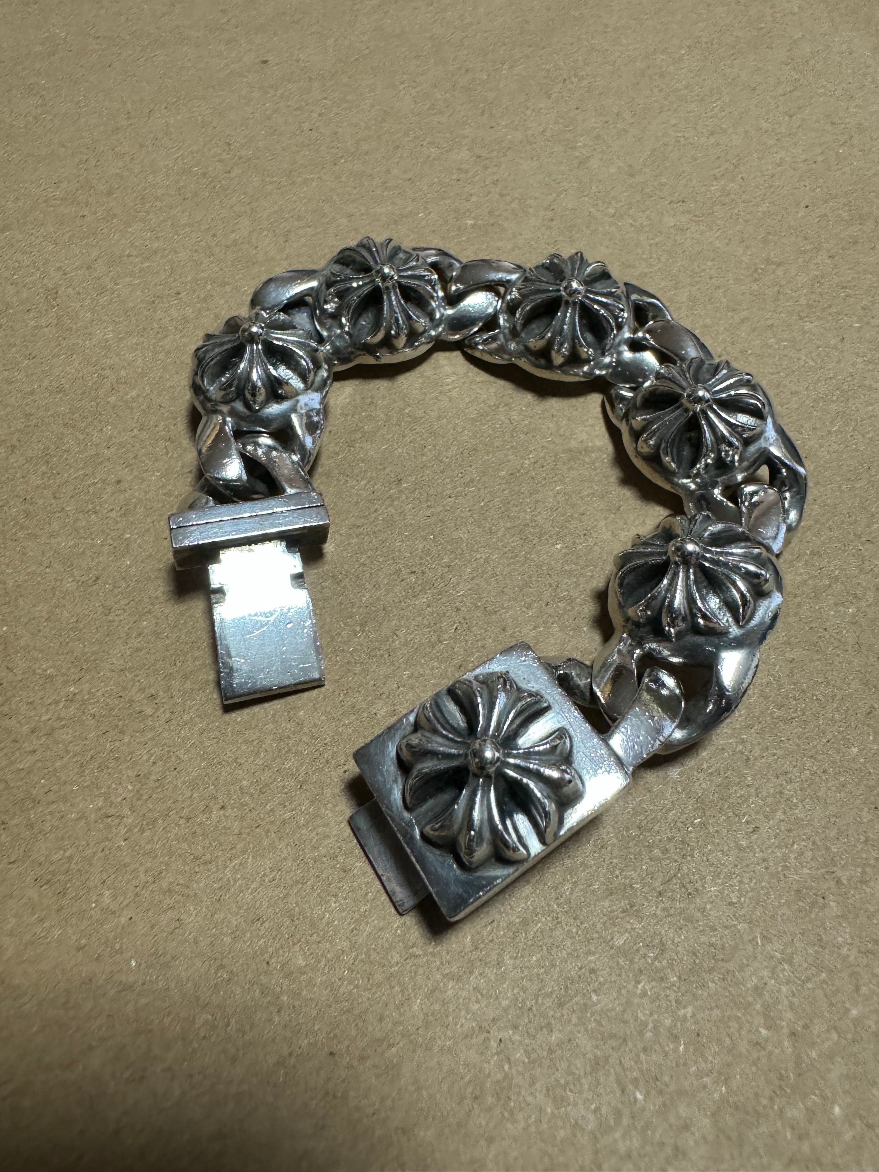 Chrome Hearts Cross Link Bracelet "Silver"