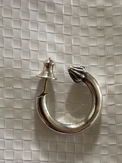 Chrome Hearts Hoop Plain Earrings "Silver"