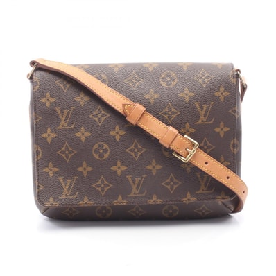 ルイ・ヴィトン LOUIS VUITTON ミュゼットタンゴ ショートストラップ ショルダーバッグ バッグ PVCコーティングキャンバス レザー モノグラム レディース ブラウン系 M51257 【中古】