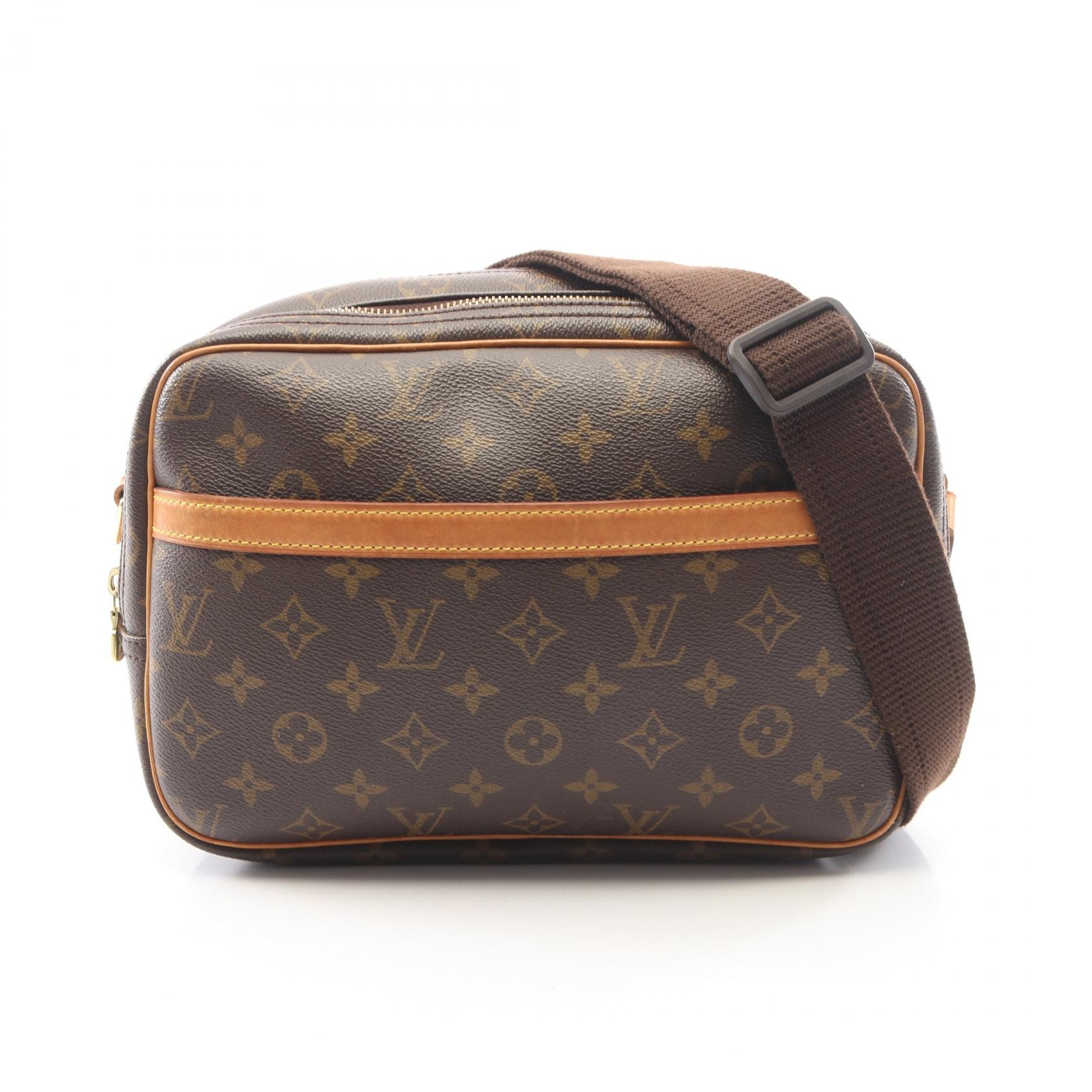 ルイ・ヴィトン LOUIS VUITTON リポーターPM ショルダーバッグ バッグ PVCコーティングキャンバス レザー モノグラム レディース ブラウン系 M45254 【中古】