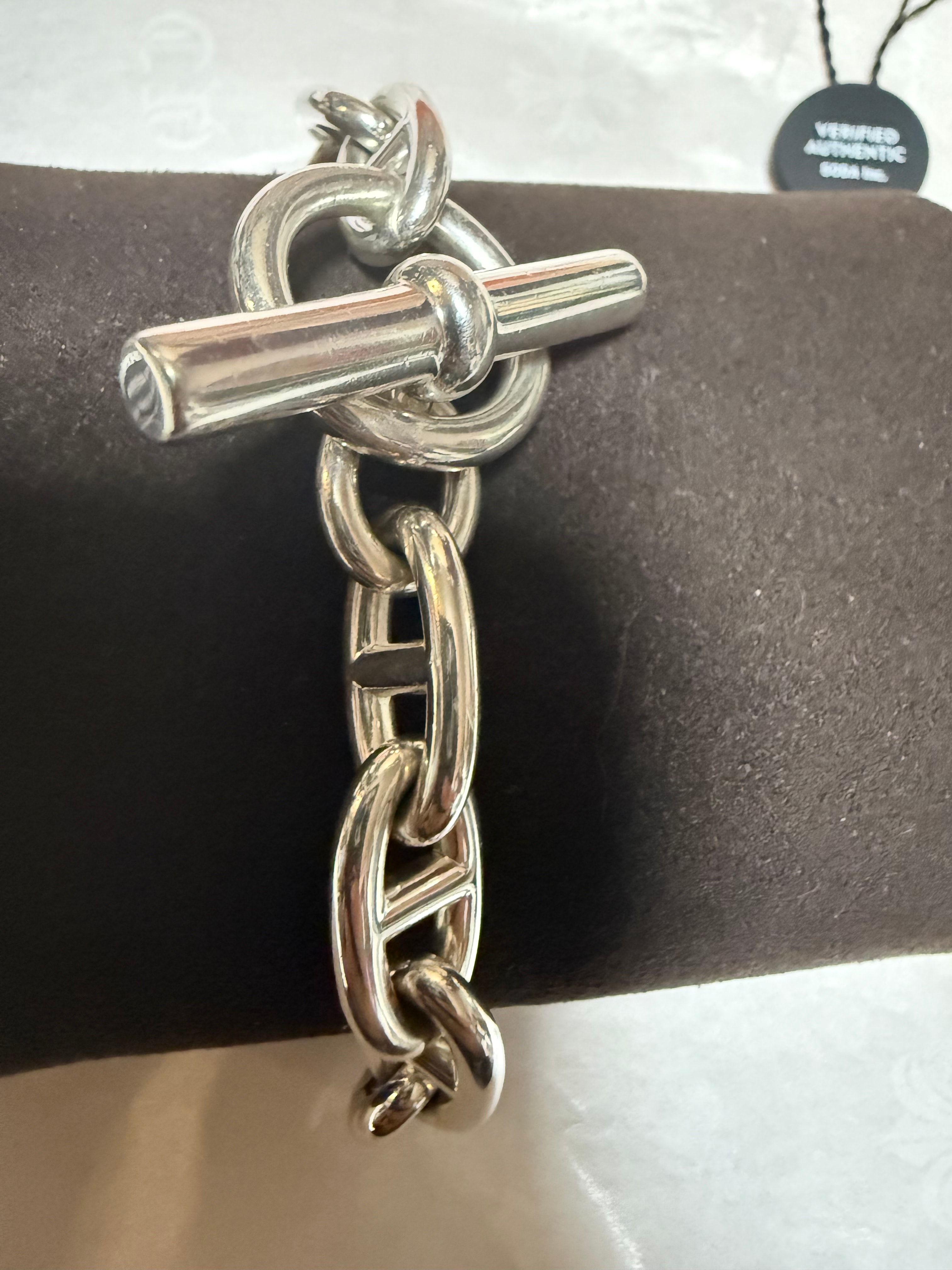 エルメス シェーヌダンクル GM ブレスレット "シルバー" H101672B