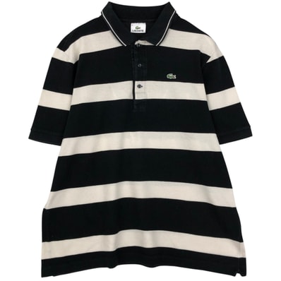 古着 ラコステ LACOSTE 半袖 ボーダー ポロシャツ 6 メンズXL相当/eaa635209