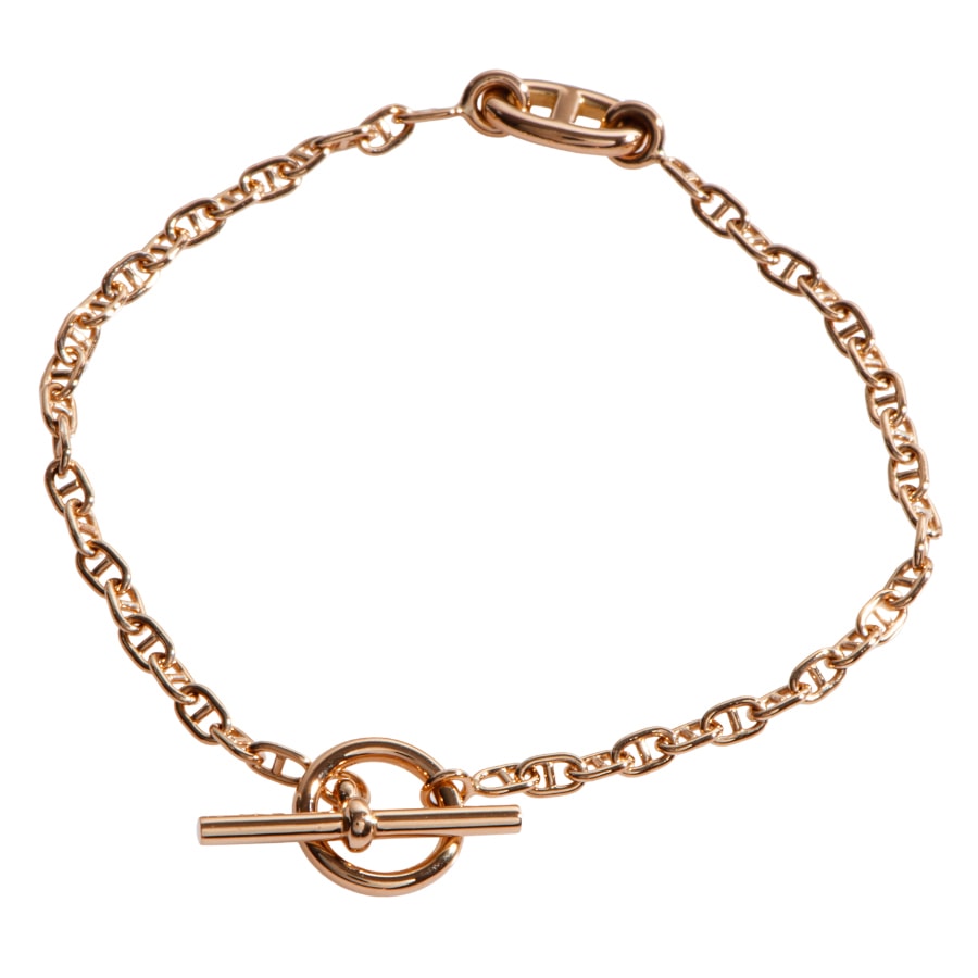 HERMES エルメス ニューファランドール ブレスレット TPM ブレスレット ピンク ゴールド【中古】